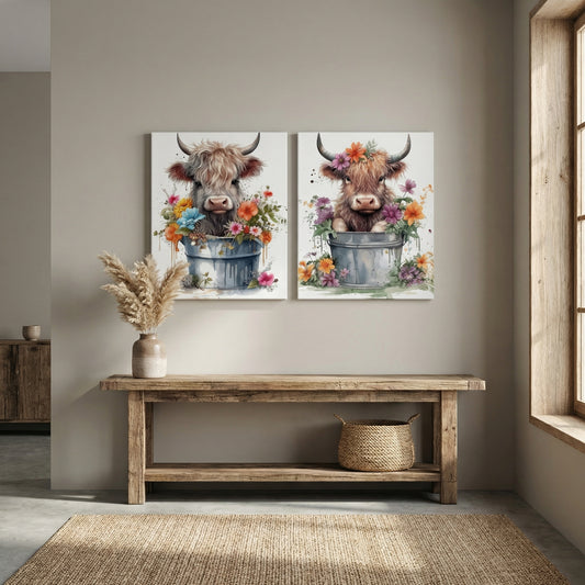 Baby Highland Cow Set of 2