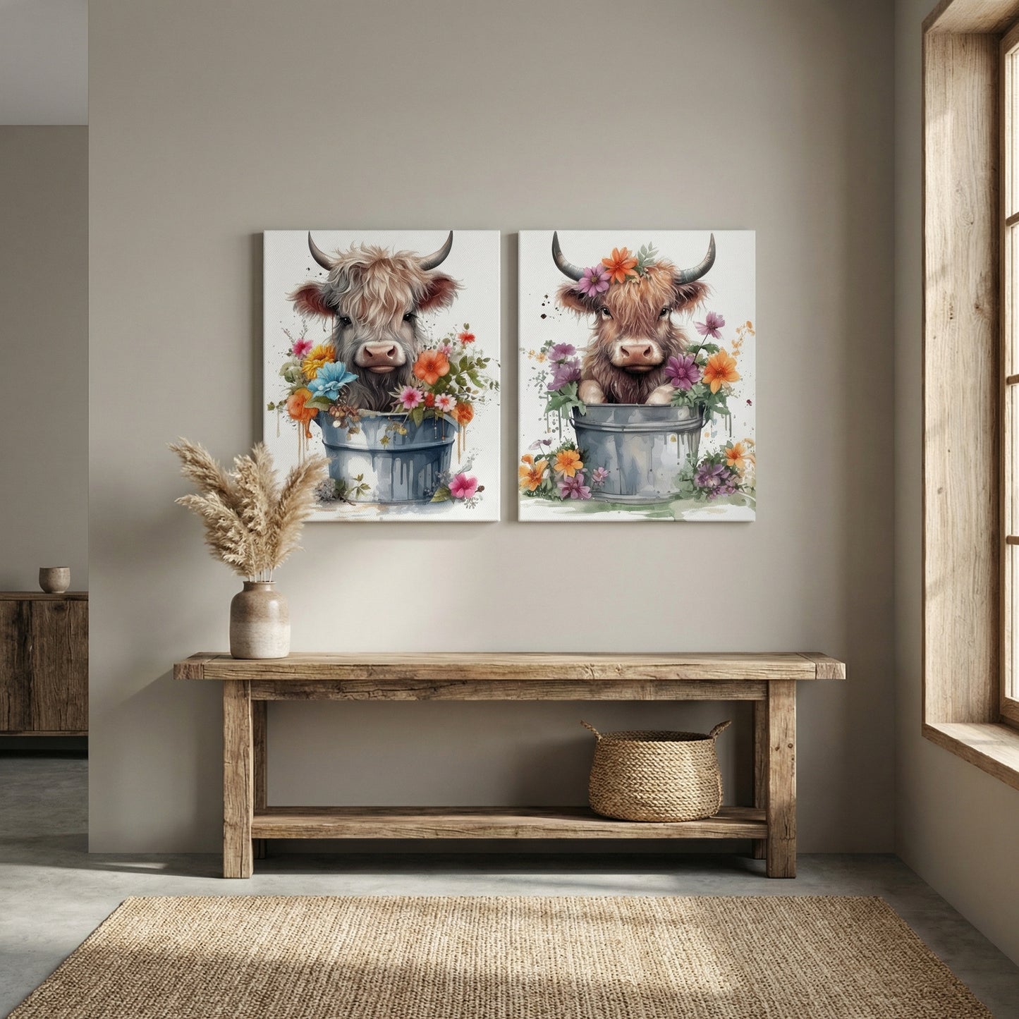 Baby Highland Cow Set of 2