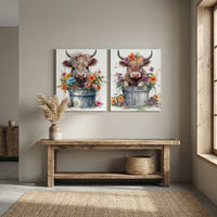 Baby Highland Cow Set of 2