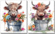 Baby Highland Cow Set of 2