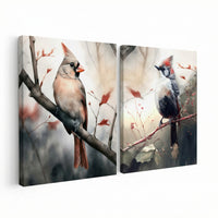 Bird on Branch Set of 2